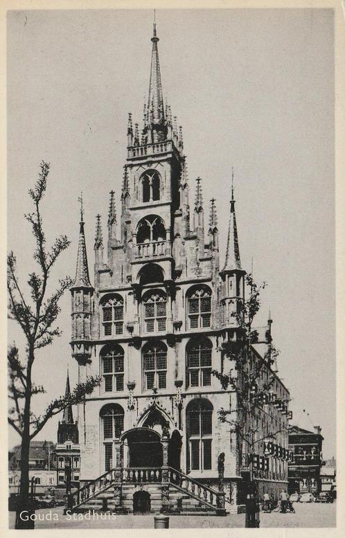 GOUDA Stadhuis 1961, Verzamelen, Ansichtkaarten | Nederland, Gelopen, Zuid-Holland, 1940 tot 1960, Verzenden