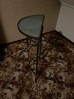 Metalen Halfrond Tafeltje, Minder dan 55 cm, Gebruikt, Metaal of Aluminium, Overige vormen