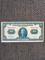 10 gulden 1943 Wilhelmina, Postzegels en Munten, Bankbiljetten | Nederland, Ophalen of Verzenden, 10 gulden, Los biljet