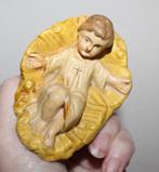 Beeldje Kindje Jezus in kribbe - Kerstgroep - Kerststal, Diversen, Kerst, Ophalen of Verzenden, Gebruikt
