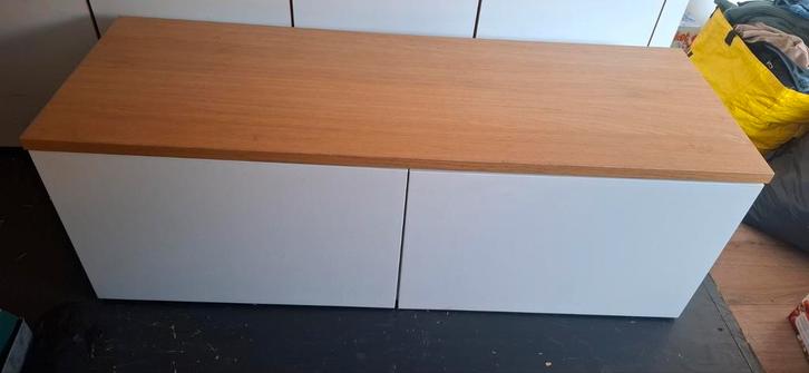 Ikea besta met bovenblad, Huis en Inrichting, Kasten | Televisiemeubels, Gebruikt, Minder dan 100 cm, 25 tot 50 cm, Ophalen