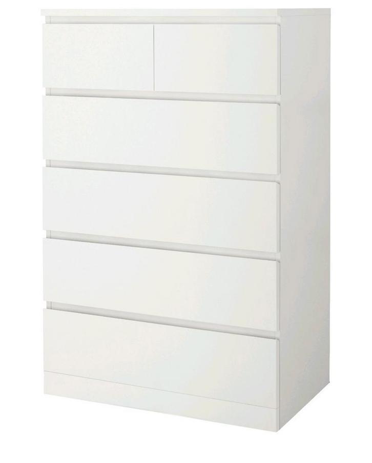 Gezocht: Witte Ikea Malm & Alex, Huis en Inrichting, Kasten | Kledingkasten, Zo goed als nieuw, Minder dan 100 cm, 25 tot 50 cm