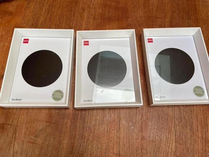 Fotolijsten set van 3 - 15x20 cm, Audio, Tv en Foto, Fotografie | Fotolijsten, Zo goed als nieuw, Ophalen of Verzenden