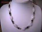 Een mooie Edelstenen ketting met oa facet Witte Jade, Sieraden, Tassen en Uiterlijk, Antieke sieraden, Verzenden, Overige materialen
