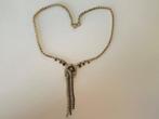 Ketting met blauw witte steentjes, Verzenden, Overige materialen, Ketting