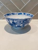 Kleine Chinees Porseleinen Schaal met Blauw-Wit Decoratie, Antiek en Kunst, Ophalen of Verzenden