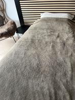 Optidee Optipluche dekbedovertrek eenpersoons bruin/creme, Gebruikt, Bruin, 120 cm of meer, Ophalen of Verzenden