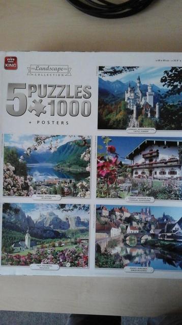 Puzzel King Landscape collection 5x 1000 stukjes