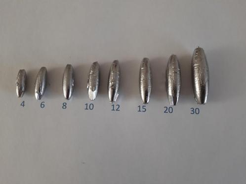 Te koop schuiflood 8/10/12/15/20/30 gram, Watersport en Boten, Hengelsport | Zeevissen, Nieuw, Overige typen, Ophalen of Verzenden