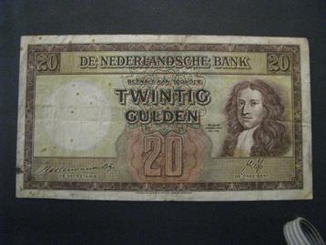 Bankbiljet 20 Gulden - Stadhouder Willem III - 7 mei 1945  beschikbaar voor biedingen