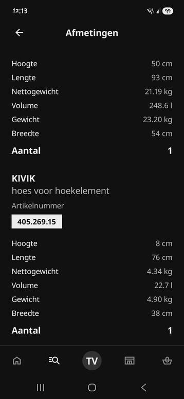 Ikea Kivik hoekelement - afbeelding 4