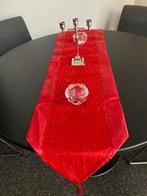 NIEUWE rode KERSTloper, boomstandaard,waxinelichtjes kristal, Diversen, Kerst, Ophalen of Verzenden, Nieuw