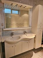 Dubbele wastafel met badmeubel, Huis en Inrichting, Ophalen, Gebruikt, 200 cm of meer, 150 tot 200 cm