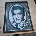 Elvis Presley - retro foto glas ingelijst - 1975 - origineel, Ophalen, Gebruikt, 50 tot 75 cm, 50 tot 75 cm