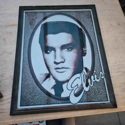 Elvis Presley - retro foto glas ingelijst - 1975 - origineel, Huis en Inrichting, Woonaccessoires | Lijsten, Gebruikt, 50 tot 75 cm