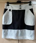 ML collections zwart-witte linnen rok, Maat 38/40 (M), Ophalen of Verzenden, Zo goed als nieuw, Knielengte