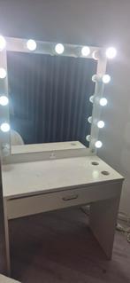 Hollywood Make-up Spiegel met Tafel (opknapper), Gebruikt, 100 tot 150 cm, Hollywood, Hout