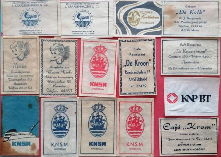 Amsterdam gesorteerd op K 109, Verzamelen, Suikerzakjes, Verzenden