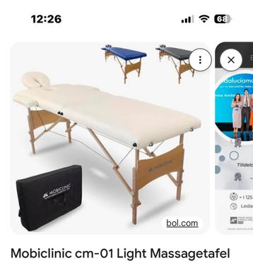 Mobiclinic CA-01 Plus massagetafel inklapbaar beschikbaar voor biedingen