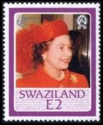 Swaziland 1986, Queen Elizabeth II 60 jaar, postfris., Postzegels en Munten, Postzegels | Thematische zegels, Koningshuis, Verzenden