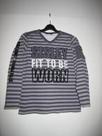 Sisley longsleeve kaki/naturel leuke details maat M-128, Kinderen en Baby's, Kinderkleding | Maat 128, Ophalen, Jongen of Meisje