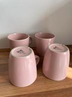 Set van 4 roze mokken - koffie of thee, Ophalen of Verzenden, Zo goed als nieuw, Overige stijlen, Kop(pen) en/of Schotel(s)