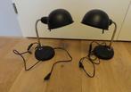 2 Tafellampen / Bureau lamp / zwart + ledlamp, Ophalen of Verzenden, Zo goed als nieuw, Metaal, Minder dan 50 cm