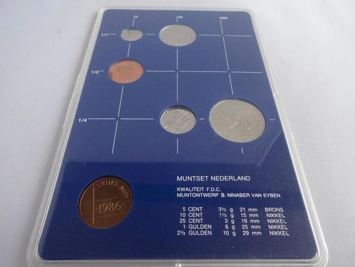FDC Muntset Nederland 1986 in cassette van 's Rijks Munt, Postzegels en Munten, Munten | Nederland, Setje, Overige waardes, Koningin Beatrix