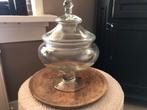 Glazen Bokaal met Deksel, Schaal, Rond, Ophalen of Verzenden, Glas