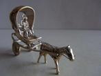 Miniatuur zilver ES14 koets + paard zilveren miniaturen, Antiek en Kunst, Zilver, Verzenden