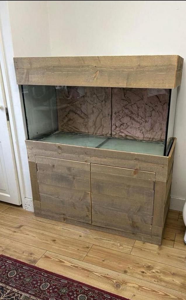 Aquarium 360L met kast en toebehoren, Dieren en Toebehoren, Vissen | Aquaria en Toebehoren, Gebruikt, Leeg aquarium, Ophalen