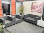 Loungeset antraciet met kussens, Tuin en Terras, Ophalen, Gebruikt