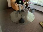 Glazen ronde tafel, Huis en Inrichting, Ophalen, Glas, Rond, Zo goed als nieuw