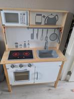 Mooi houten keukentje 70x30x98 mooi formaat, werkend fornuis, Ophalen of Verzenden, Gebruikt, Hout, Speelkeuken-accessoire