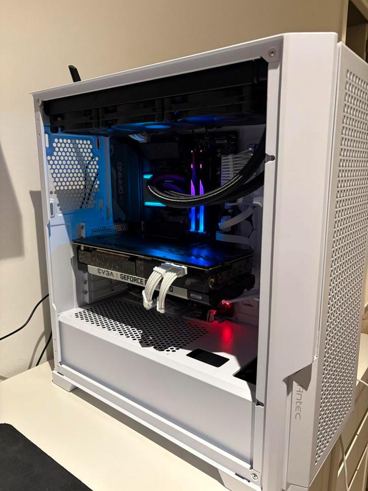 Custom white gaming PC zonder gpu.i5 14600k 32gb ddr5!, Computers en Software, Desktop Pc's, Zo goed als nieuw, 4 Ghz of meer