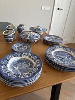 Vintage Enoch Wedgwood Lochs of Scotland, blauw wit servies,, Ophalen