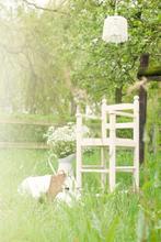 Hoge houten kinderstoel met biezen zitting, Ophalen of Verzenden