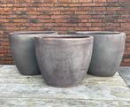 Bloempotten bruin, Tuin en Terras, Bloembakken en Plantenbakken, Ophalen, Steen, Gebruikt, Minder dan 30 cm