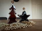 Kerstster en kerstboom glazen sierflessen, Ophalen of Verzenden