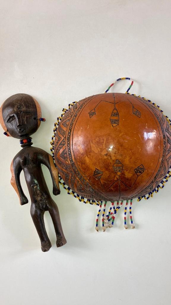 Masai Vruchtbaarheid Pop Kalebas Prijs is per stuk, Antiek en Kunst, Kunst | Niet-Westerse kunst, Verzenden