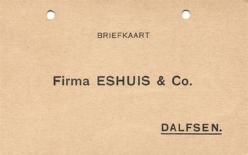 Firma Eshuis + Co., Dalfsen - blanco bestelkaart beschikbaar voor biedingen