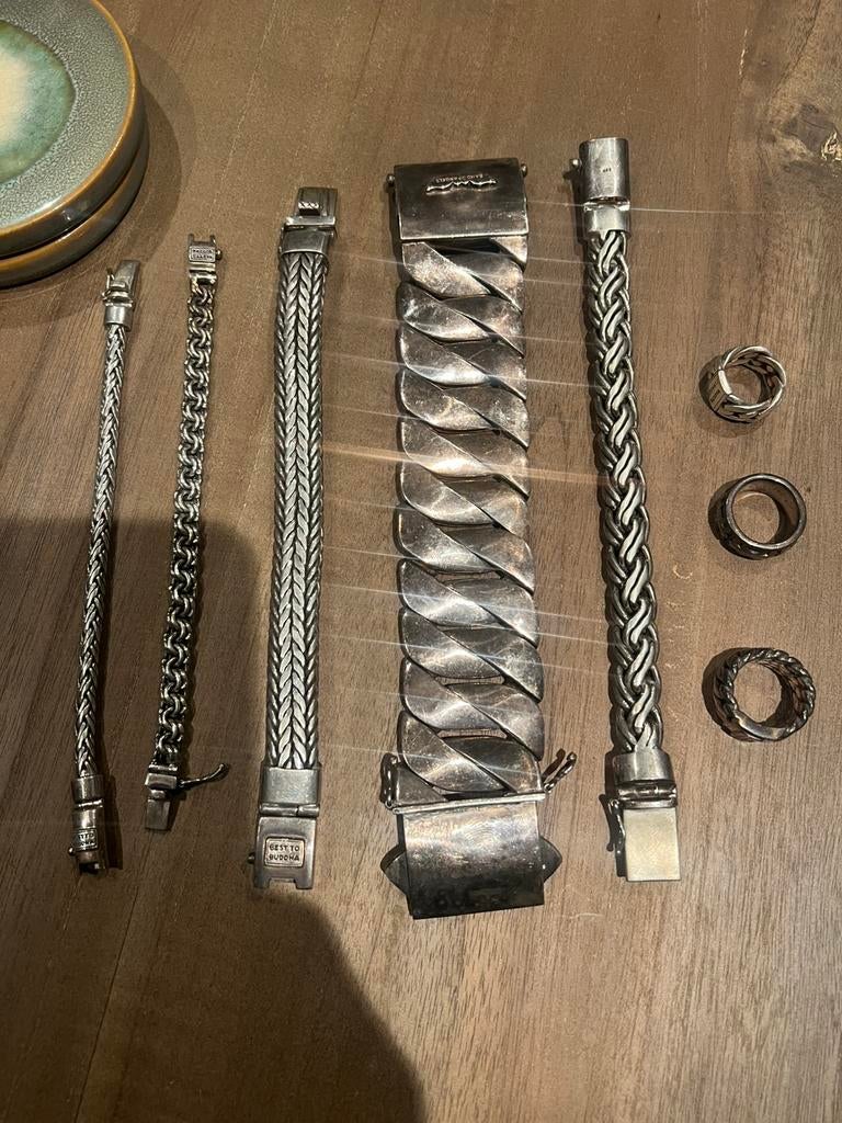 Zuiver zilveren armbanden 925... Meer dan een kilo., Ophalen, Zo goed als nieuw, Zilver