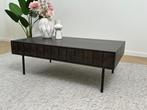 Nieuwe design salontafel lade walnoten lades, retro van 724,, Huis en Inrichting, Ophalen, 100 tot 150 cm, Nieuw, 50 tot 100 cm