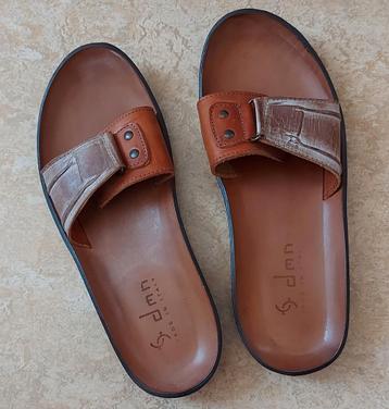 Italiaanse leren slippers van DMN Vero Cuoio maat 37 beschikbaar voor biedingen