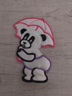 Applicatie plaatje beer met paraplu NIEUW, Hobby en Vrije tijd, Naaien en Fournituren, Ophalen of Verzenden, Nieuw, Applicatie