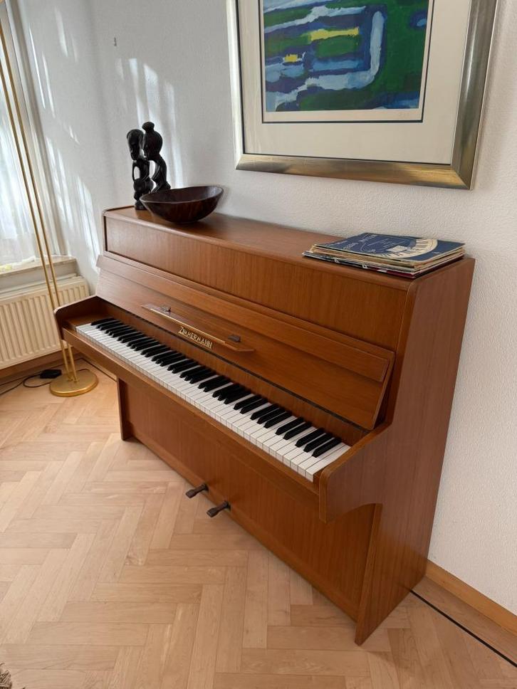 Vintage piano - Zimmermann, Muziek en Instrumenten, Piano's, Gebruikt, Piano, Bruin, Ophalen