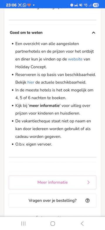 Hotel cheque Holiday concept 8 dagen in een luxe hotel 2 prs beschikbaar voor biedingen