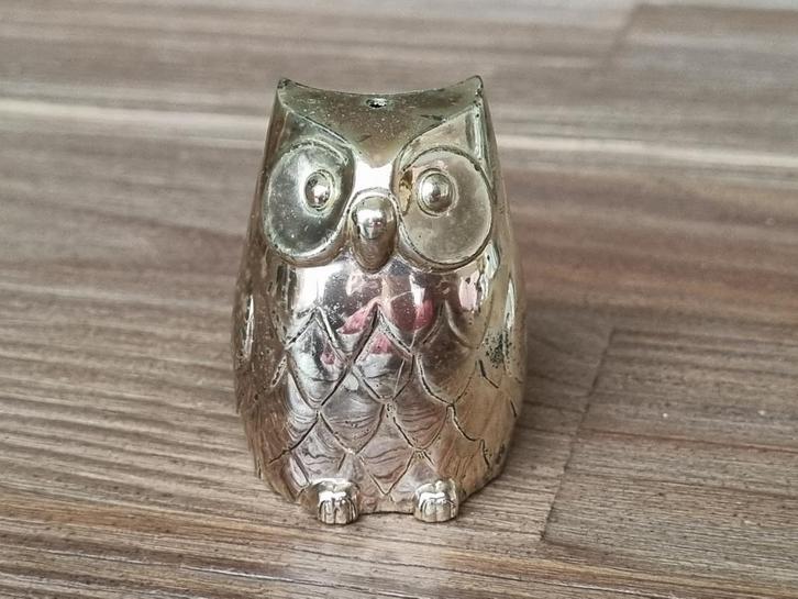 Mooie Vintage Peper of Zout Strooier Uiltje Zilver Japan, Antiek en Kunst, Curiosa en Brocante, Verzenden