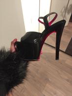 pleasers high heels 18cm hak, Kleding | Dames, Schoenen, Verzenden, Zwart, Sandalen of Muiltjes, Zo goed als nieuw