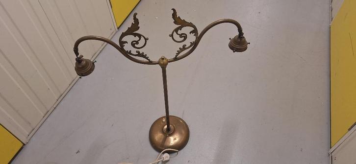 leestafel koperen lamp jugenstil, Antiek en Kunst, Antiek | Lampen, Ophalen
